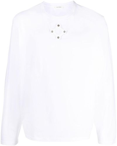Craig Green Camiseta con detalle de capa - Blanco