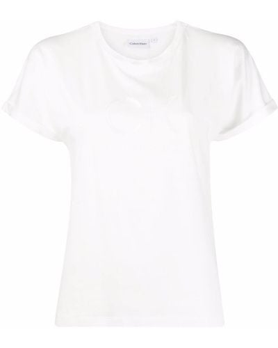 Calvin Klein T-Shirt mit Logo-Print - Weiß