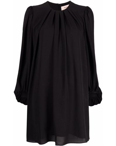 Blanca Vita ギャザー ドレス - ブラック