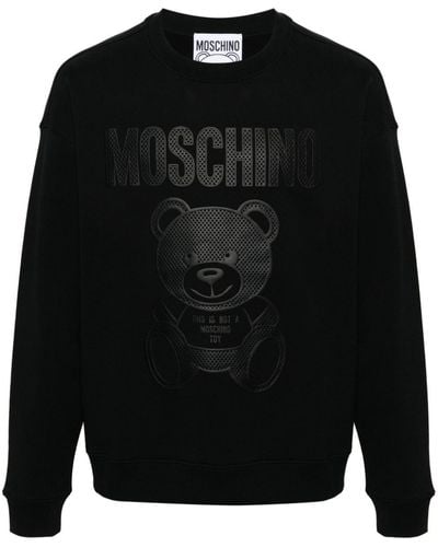Moschino Graphic-print Cotton Sweatshirt - Black
