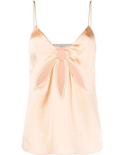 Stella McCartney Top mit gerafften Details - Natur