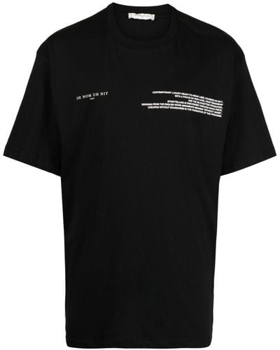 ih nom uh nit T-shirt en coton à imprimé graphique - Noir