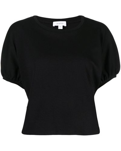 Beaufille Leda Puff Sleeve T-shirt - Black