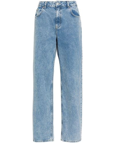 Moschino Jeans Straight Katoenen Jeans - Blauw