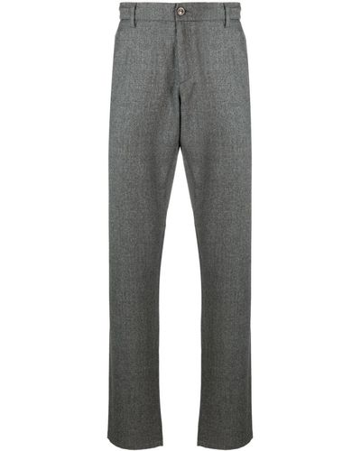 Canali Straight-leg Wool Pants - Gray