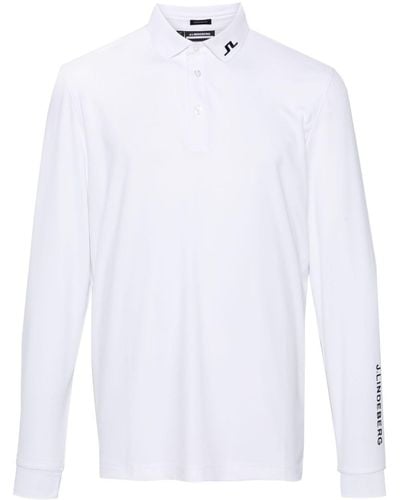 J.Lindeberg Tour Tech Long-sleeve Polo Shirt - White