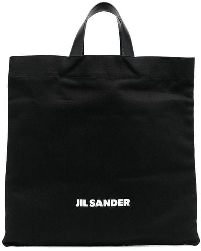 Jil Sander ロゴ ハンドバッグ - ブラック