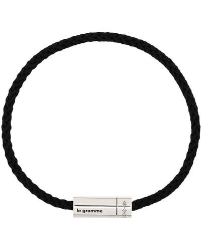 Le Gramme Le 7g Polished Cable Bracelet - Black