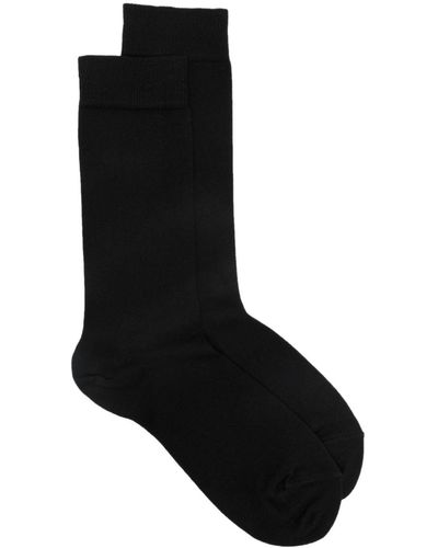 Sunspel Logo-print Socks - Black