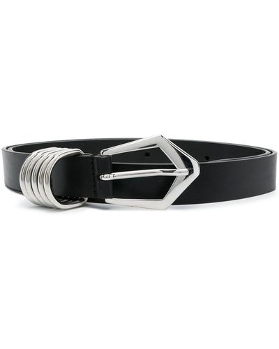 IRO Pointed-buckle Leather Belt - Black