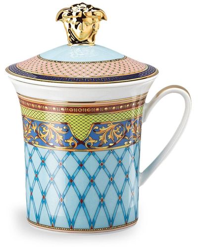 Versace Mug Russian Dream en porcelaine - Bleu