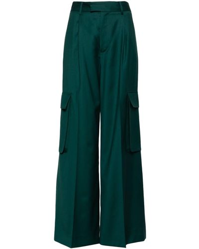 Amiri Pantalon ample en laine à poches cargo - Vert