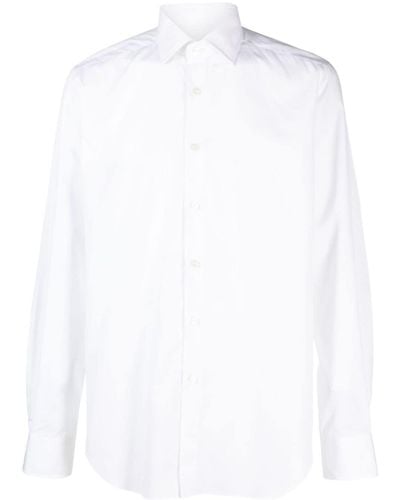 Xacus Chemise en coton à manches longues - Blanc