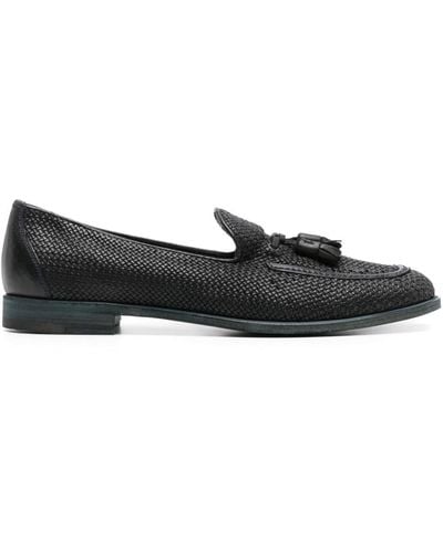 Fratelli Rossetti Interwoven Leather Loafers - Black