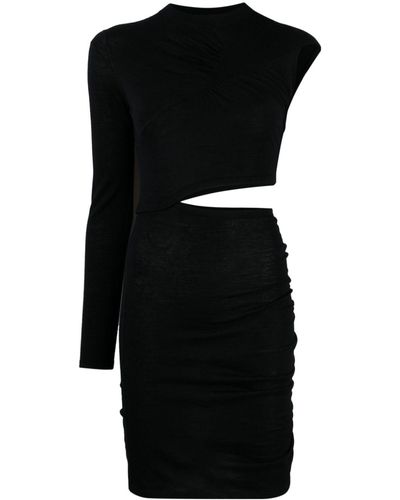 Isabel Marant One-sleeve Cut-out Minidress - Black