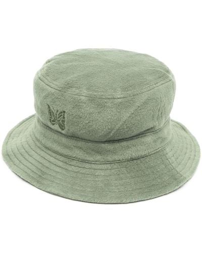 Needles Sombrero de pescador con logo bordado - Verde