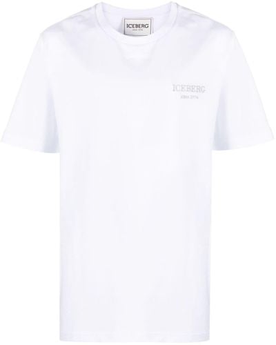 Iceberg Katoenen T-shirt Met Geborduurd Logo - Wit