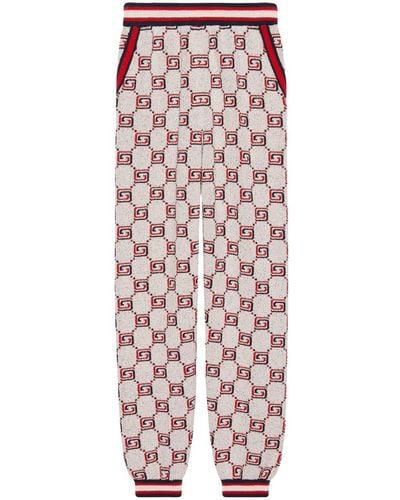 Gucci GG-print Cotton Jacquard Pants - Multicolor