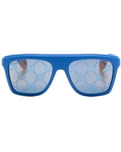 Gucci Gafas de sol con montura cuadrada - Azul