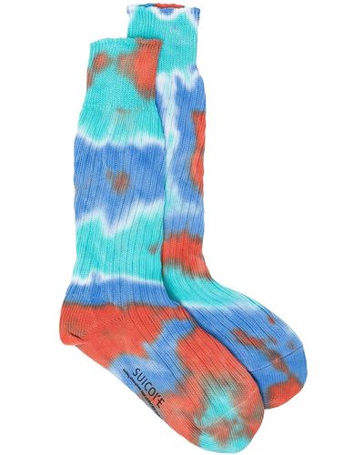 Suicoke Tie-dye Ankle Socks - Blue