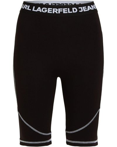 Karl Lagerfeld Short cycliste à logo imprimé - Noir