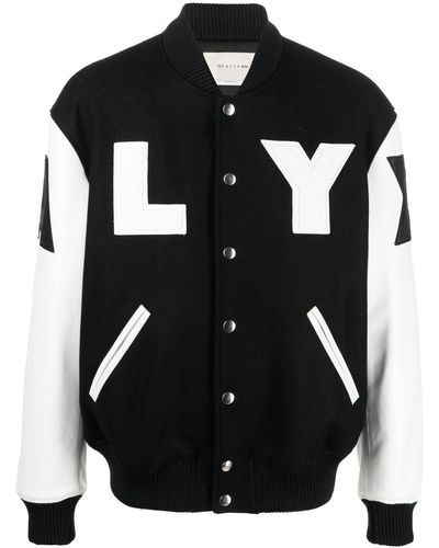 1017 ALYX 9SM Logo-print Varsity Jacket - Black