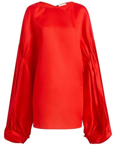 Khaite Quico Silk Blouse - Women's - Silk - Red