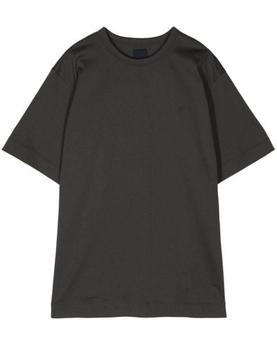 Juun.J Logo-appliqué Cotton T-shirt - Zwart