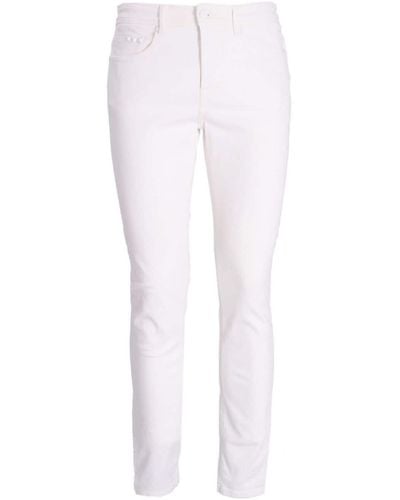Karl Lagerfeld Pantalon en coton à coupe slim - Blanc
