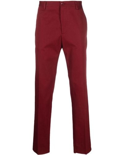 Etro Mid-rise Stretch-cotton Chinos - Red