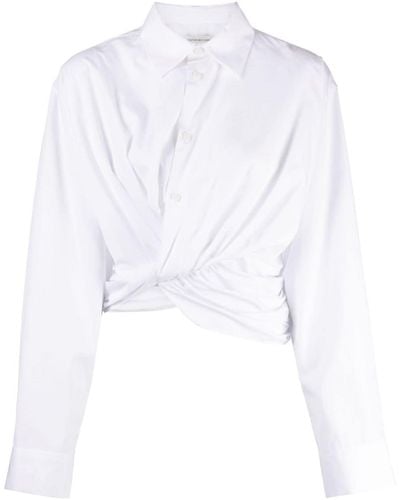 Christopher Esber Tempest Twist-detail Cotton Shirt - White