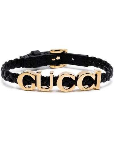 Gucci Bracelet « » en cuir - Noir