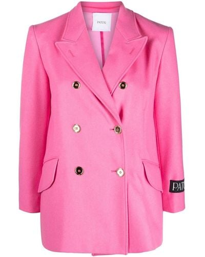 Patou Iconic Double-breasted Jacket - Pink