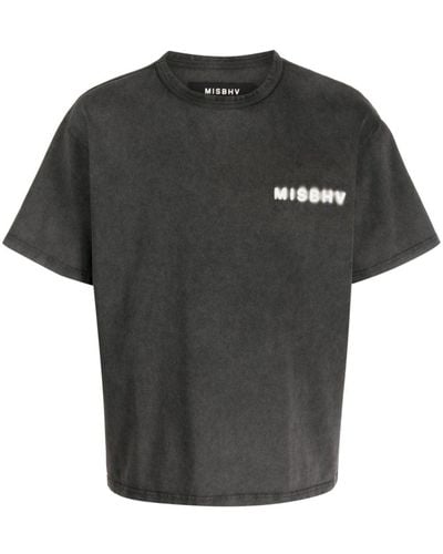 MISBHV Logo-print Cotton T-shirt - Black