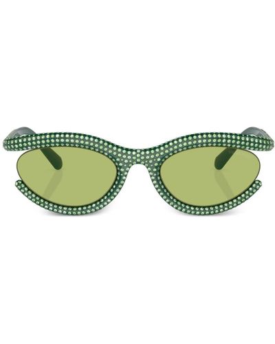 Swarovski Sonnenbrille mit ovalem Gestell - Grün