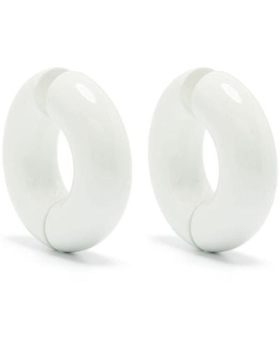 Uncommon Matters Large Strato Chunky-hoop Earrings - White