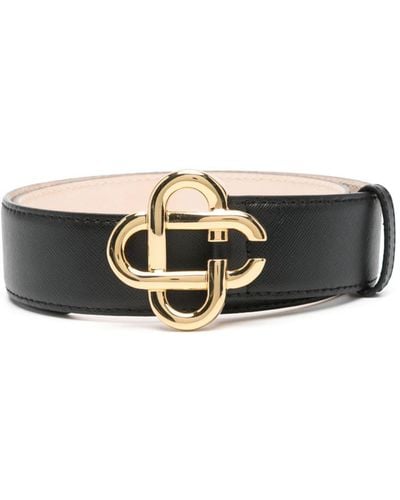 Casablancabrand Cintura con fibbia logo CC - Nero