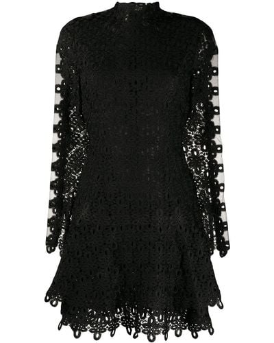Jonathan Simkhai Lace Embroidered Mini Dress - Black