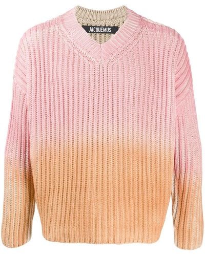 Jacquemus Gradient Chunky Knit Jumper - Pink