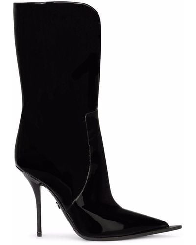 Dolce & Gabbana Cardinale 105mm Front-slit Boots - Black
