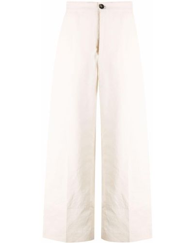 Colville Wide-leg Flared Trousers - Natural