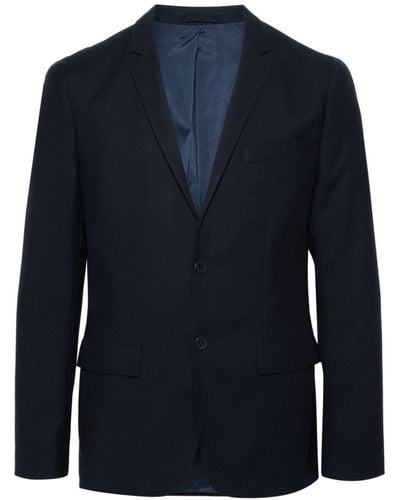 Calvin Klein Blazer boutonné en laine - Bleu