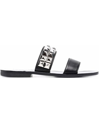 Philipp Plein Pyramid-stud Flat Sandals - Black