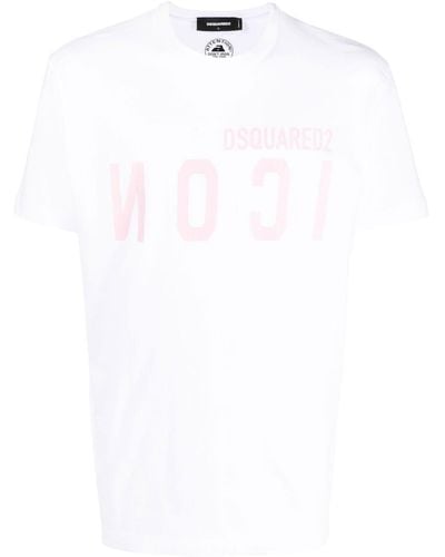 DSquared² Mirrored-logo T-shirt - White