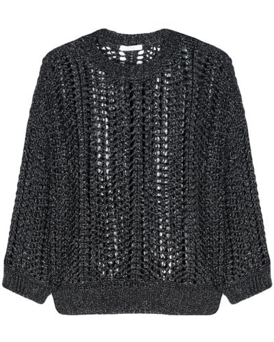 Peserico Open-knit Sweater - Black