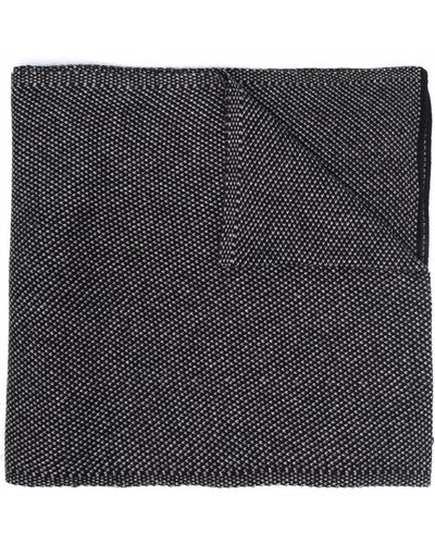 Dell'Oglio Bufanda de cachemira con costuras - Negro