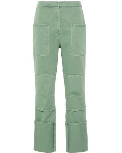 Max Mara Slim-fit Cotton Pants - Green