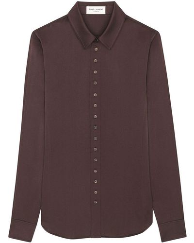Saint Laurent Shirts Brown - Purple