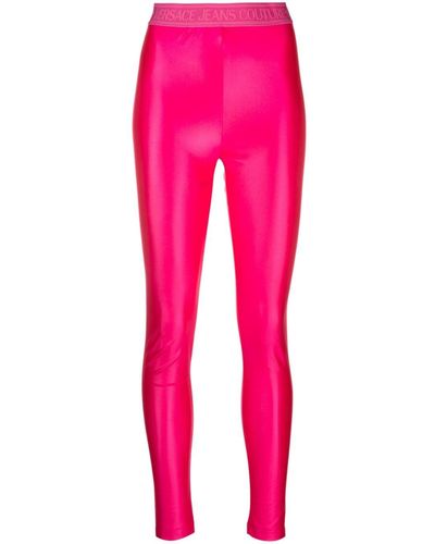 Versace Logo Waistband High-waisted leggings - Pink