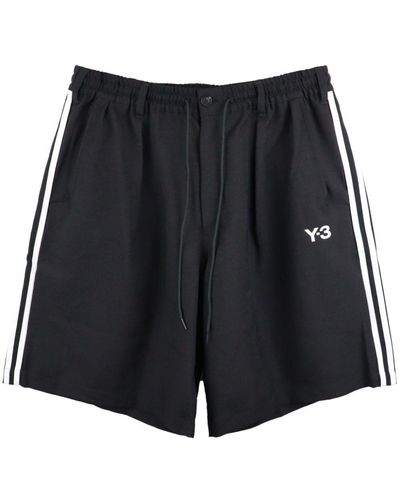 Y-3 Logo-print Track Shorts - Black